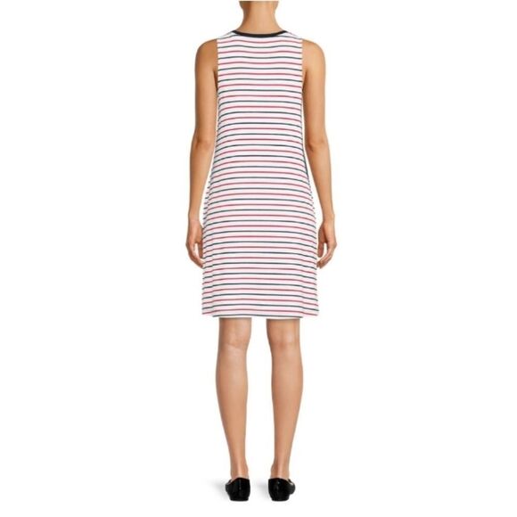 Women's Sleeveless Knee Length Knit Dress - Picture 6 of 7